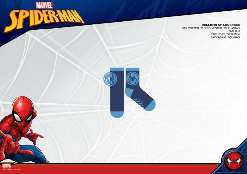 Skarpety dziecięce Spiderman z antypoślizgową podeszwą - ciemnoniebiesko-jasnoniebiesko-niebieskie - 31-34