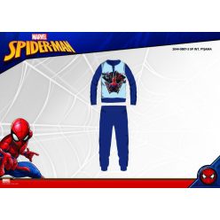   Zimowa piżama dziecięca z interlocku bawełnianego - Spiderman - granatowa - 140
