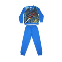   Zimowa piżama flanelowa dla dzieci - Spiderman - średni niebieski - 122