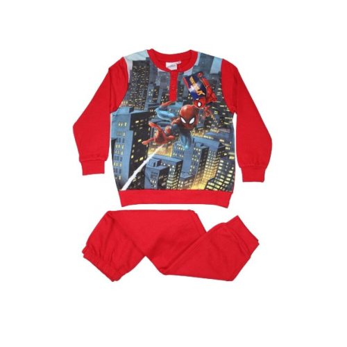Zimowa piżama flanelowa dla dzieci - Spiderman - czerwony - 134