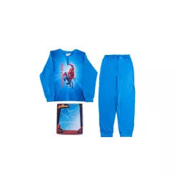  Dłama cienka bawełniana piżama dziecięca - Spiderman - 104 - średni niebieski