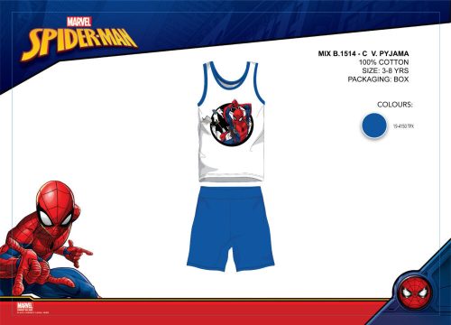 Spiderman letnia bezrękawnik dziecięca piżama - piżama z bawełny