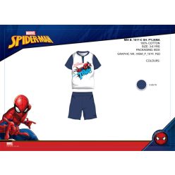   Spiderman letnia krótka piżama dziecięca - piżama z bawełny - granatowa