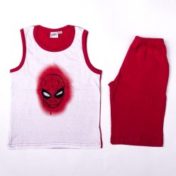   Mężczyzna-pająk bawełniany letni zestaw - t-shirt-krótkie spodenki zestaw