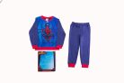 Gruba bawełniana piżama dziecięca - Spiderman - ciemnoniebiesko-niebieski - 98