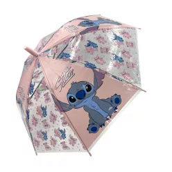 Disney Stitch félautomata esernyő - 68cm - Różowy