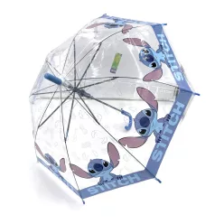 Disney Stitch félautomata esernyő - 74cm - Przezroczysty