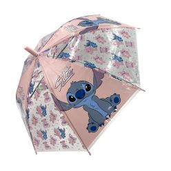 Disney Stitch félautomata esernyő - 74cm - Różowy