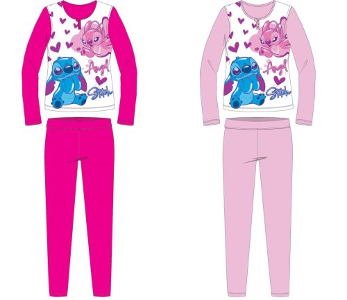 Disney Stitch piżama dresowa z jerseyu - jasnoróżowa - 104