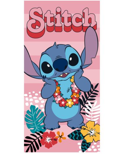 Disney Stitch Ohana Oznacza Rodzinę Ekologiczna szybko schnąca plażowa ręcznik - 70x140 cm