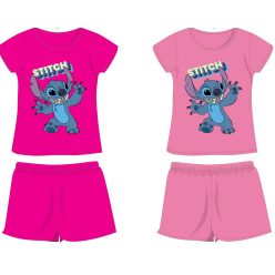   Disney Stitch bawełniany letni zestaw - koszulka-szorty - różowy - 128