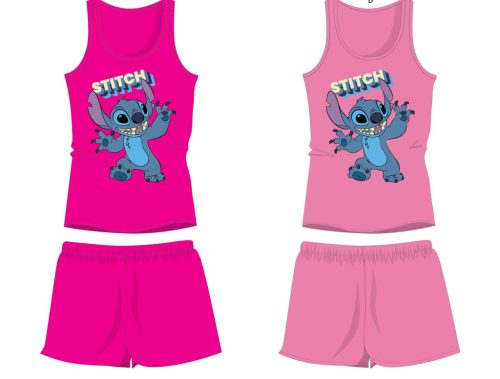 Disney Stitch bawełniany letni zestaw - koszulka-szorty - różowy - 116