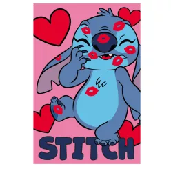 Disney Stitch polár takaró - 100 x 150 cm - rózsaszín