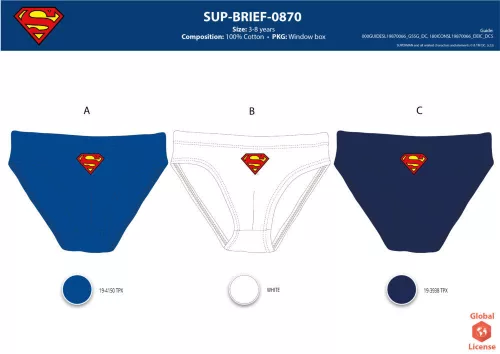 Chłopięce bawełniane szorty z Supermanem - 3 sztuki - 98-104