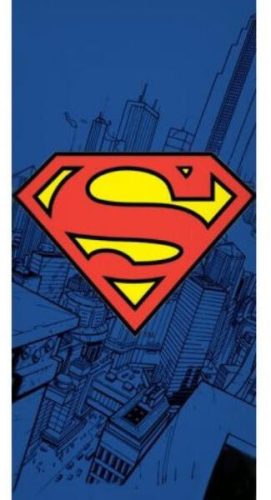 Ręcznik plażowy dla dzieci Superman - 100% bawełna - 70x140 cm - granatowy