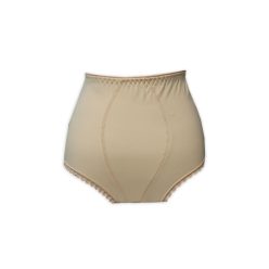   Damska bielizna plus size - kształtująca sylwetkę - z dodatkowym podparciem z przodu - beżowa - 58