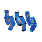 Dziecięce skarpetki bawełniane - 3 pary - Toy Story - niebieski - 23-26