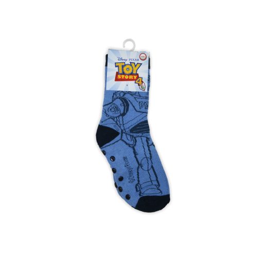 Csúszásgátlós dziecięce skarpetki - Toy Story - pluszowe - niebieskie - 31-34