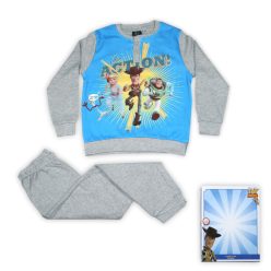   Zimowa bawełniana piżama dziecięca - Toy Story - szara - 122