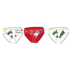   Jednorożec świąteczna dziewczęca bielizna - 3-pack bawełnianej bielizny