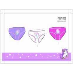   Jednorożec dziewczęca bielizna - 3-pack bawełnianej bielizny