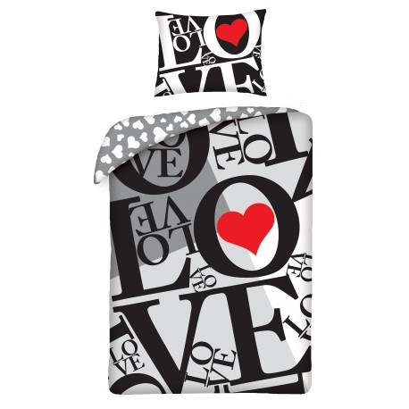 Komplet pościeli Love 140x200 cm, 70x90 cm