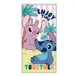   Disney Stitch Enjoy Time 100% bawełniany ręcznik plażowy - 70x140 cm