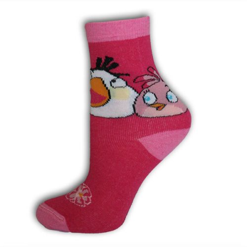 Dziecięce skarpetki bawełniane - Angry Birds - 23-26 - różowy