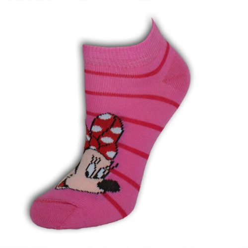 Dziecięce bawełniane skarpetki ukryte - Minnie Mouse - 31-34 - różowe
